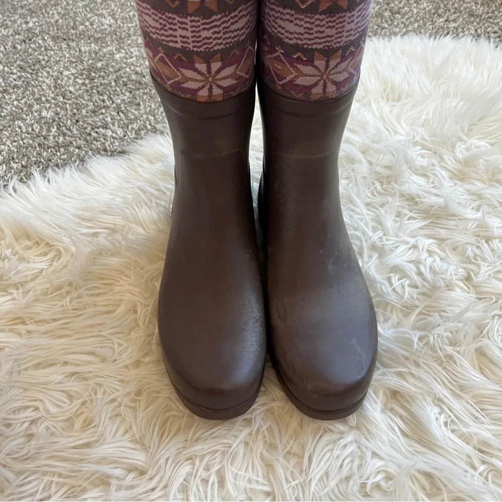 Ugg | Dark Mauve Patterned Rainboots - Picture 4 of 11